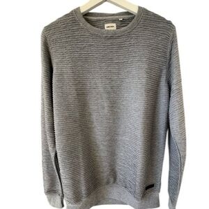 DIESEL |  grey Textured crew neck long sleeve sweater shirt 100% cotton men’s M